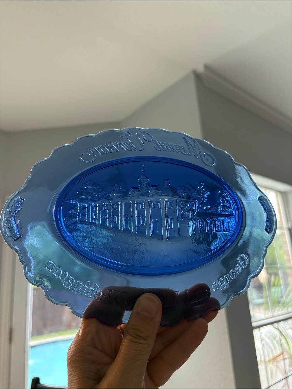 Avon Cobalt Blue Commemorative Serving Tray - Picture 2 of 4